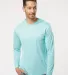Paragon 220 Bahama Performance Hooded Long Sleeve  in Aqua blue front view