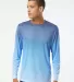 Paragon 225 Barbados Performance Pin Dot Long Slee in Navy/ blue mist front view