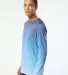 Paragon 225 Barbados Performance Pin Dot Long Slee in Navy/ blue mist side view