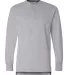 J. America - Vintage Brushed Jersey Henley - 8244 Oxford front view