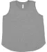 LA T 3892 Ladies' Curvy Relaxed Tank in Graphite heather front view