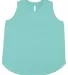 LA T 3892 Ladies' Curvy Relaxed Tank in Saltwater front view