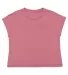 LA T 3502 Ladies' Relaxed Vintage Wash T-Shirt in Washed rouge front view