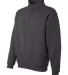 J. America - Heavyweight ¼ Zip Fleece Sweatshirt  Charcoal Heather side view