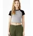 Bella + Canvas 1201 Ladies' Micro Ribbed Raglan Ba in Ath hthr/ black