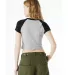 Bella + Canvas 1201 Ladies' Micro Ribbed Raglan Ba in Ath hthr/ black