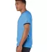 Champion Clothing T136 Ringer T-Shirt in Light blue/ navy side view