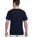 Champion Clothing T136 Ringer T-Shirt in Navy/ oxford grey back view