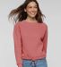 LA T 3528 Ladies' Boxy Fleece Sweatshirt in Mauvelous