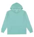 LA T 6936 Adult Vintage Wash Fleece Hooded Sweatsh in Washed saltwater front view