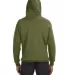 J. America - Sport Lace Hooded Sweatshirt - 8830 in Military green back view