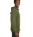 J. America - Sport Lace Hooded Sweatshirt - 8830 in Military green side view