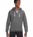 J. America - Sport Lace Hooded Sweatshirt - 8830 in Charcoal heather front view