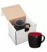 Promo Goods  GCM103 12oz Riviera Ceramic Mug In Ma in Black/ red front view
