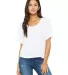 Bella+Canvas 8881 Womens Crop Flowy Boxy Tee in White front view