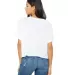 Bella+Canvas 8881 Womens Crop Flowy Boxy Tee in White back view