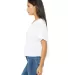 Bella+Canvas 8881 Womens Crop Flowy Boxy Tee in White side view