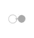 Promo Goods  KC500 Round Metal Key Chain in Silver front view