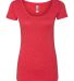 Next Level 6730 Tri-Blend Scoop in Vintage red front view