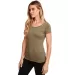 Next Level 6730 Tri-Blend Scoop in Military green side view