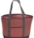 Promo Goods  LT-3932 Strand Snow Canvas Tote Bag in Red front view