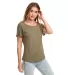 Next Level 6760 Tri-Blend Scoop Neck Dolman in Military green front view
