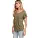 Next Level 6760 Tri-Blend Scoop Neck Dolman in Military green side view