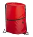 Promo Goods  BG229 Incline Drawstring Backpack Wit in Red front view