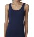 Next Level 3533 Jersey Tank Ladies in Midnight navy front view