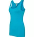 Next Level 3533 Jersey Tank Ladies in Turquoise side view