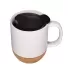 Promo Goods  CM210 14oz Ceramic Mug With Cork Base in White side view
