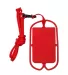Promo Goods  PL-1338 Strappy Mobile Device Pocket in Red front view
