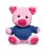 Promo Goods  TY6031 7 Plush Pig With T-Shirt in Reflex blue front view