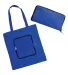 Promo Goods  BG132 Folding Zippin' Tote Bag in Reflex blue side view
