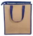 Promo Goods  LT-3098 Jute Cooler Tote in Reflex blue front view