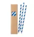 Promo Goods  MG102 Paper Straw Set in Reflex blue front view