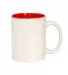Promo Goods  CM200 11oz Two Tone C-Handle Mug in White/ red front view