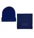 Promo Goods  AP904 Acrylic Knit With Patch Combo in Navy blue front view