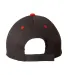 Promo Goods  AP101 Structured Sandwich Cap in Black/ red back view