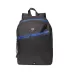 Promo Goods  LT-3956 Color Zippin’ Laptop Backpa in Black/ blue front view