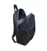 Promo Goods  LT-3956 Color Zippin’ Laptop Backpa in Black/ blue side view