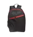 Promo Goods  LT-3956 Color Zippin’ Laptop Backpa in Black/ red front view