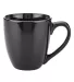 Promo Goods  CM102 15oz Bistro Style Ceramic Mug in Black front view