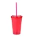 Promo Goods  MG206 16oz Double-Wall Tumbler in Translucent red front view