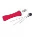 Promo Goods  KU111 Travel Cutlery Set In Zip Pouch in Red front view