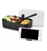 Promo Goods  KU119 Bento Style Lunch Box in White/ black side view