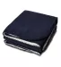 Promo Goods  OD309 Thick Needle Sherpa Blanket in Navy blue back view