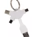 Promo Goods  PL-4554 Multi USB Cable Key Chain in White front view