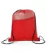 Promo Goods  BG175 Hexagon Pattern Non-Woven Draws in Red front view