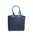 Promo Goods  LT-3430 Eco Jute Tote in Navy blue front view